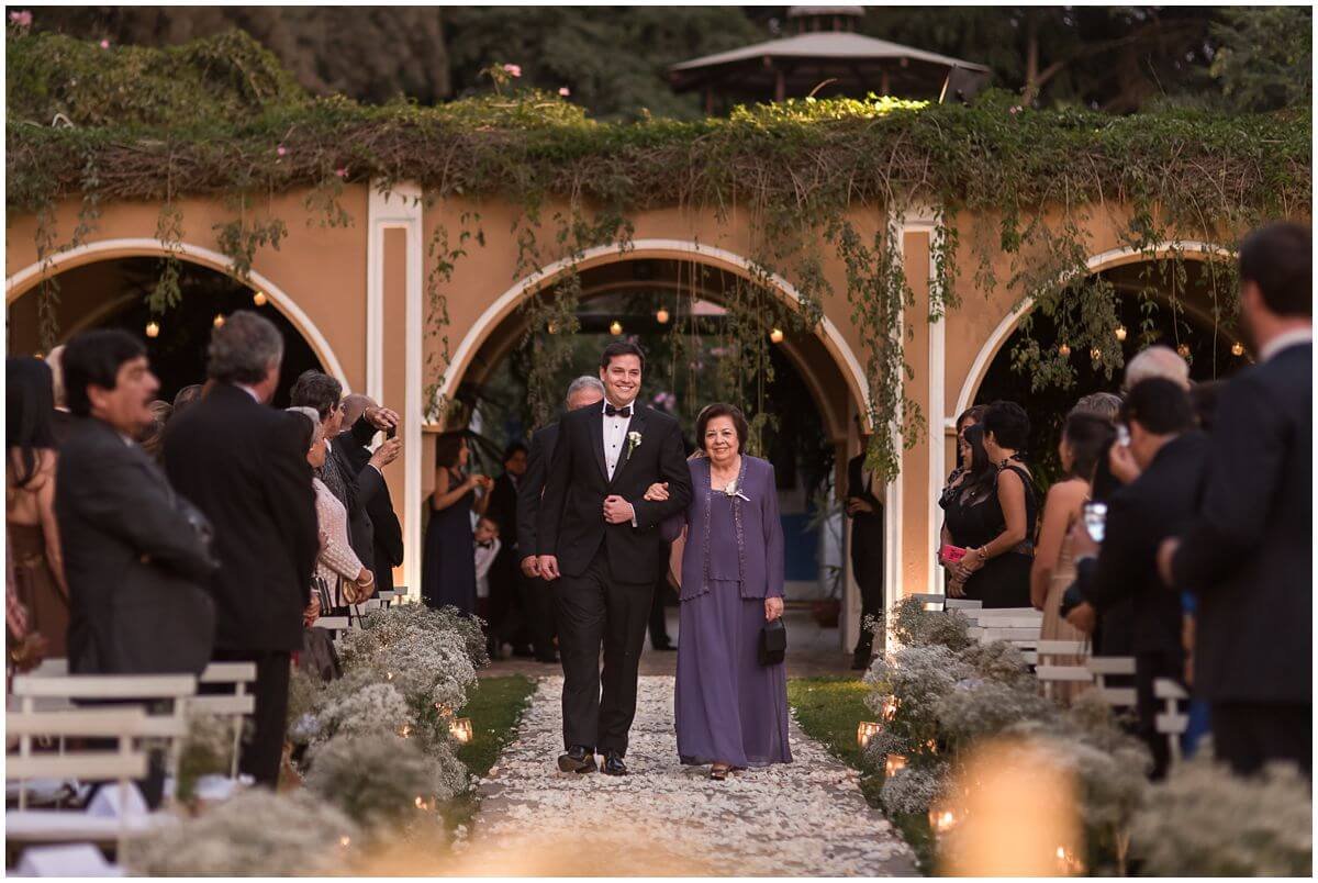 Couple exit celebration