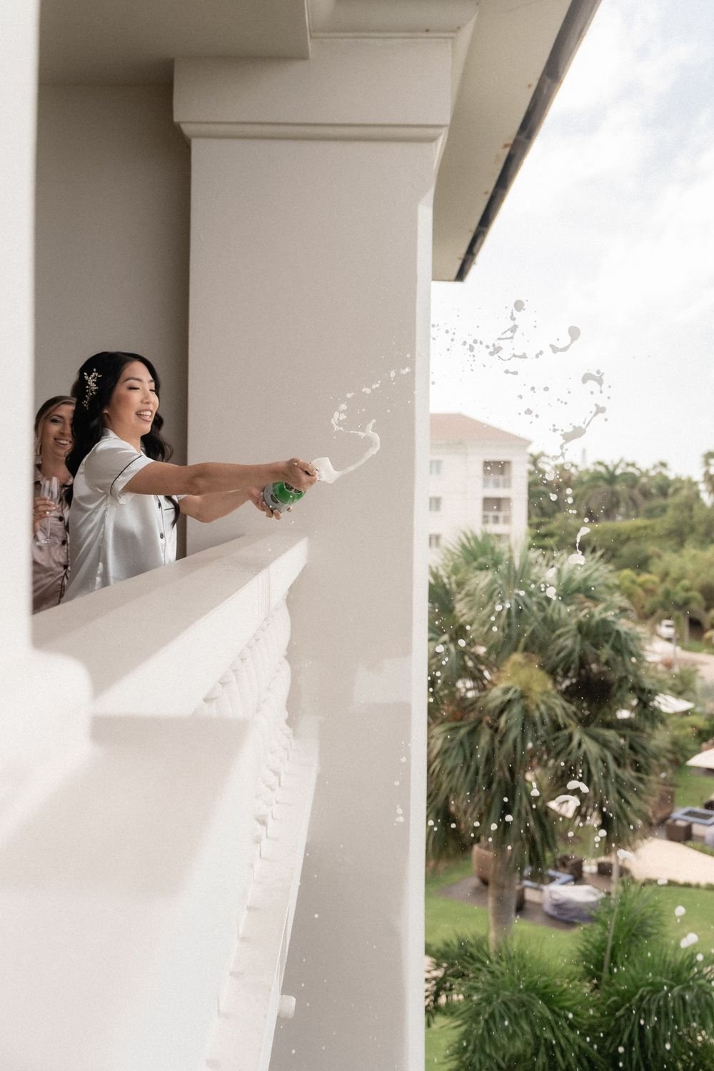 Bride smiling during ceremony